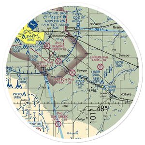 Warren Pietsch Airport (ND42) VFR Sectional Sticker (30 mile)