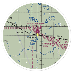 Rices Airpark (ND38) VFR Sectional Sticker (20 mile)