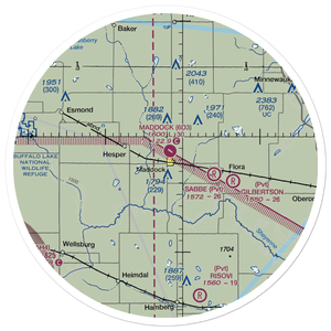 Rices Airpark (ND38) VFR Sectional Sticker (30 mile)