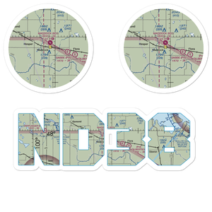 Rices Airpark (ND38) VFR Sectional Sticker Pack