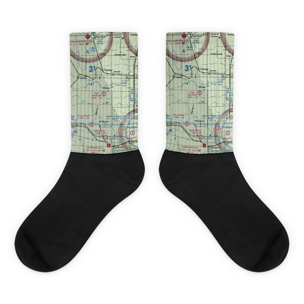 Inkster Airport (ND24) VFR Sectional Socks 