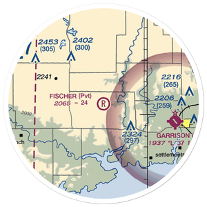 Fischer Private Airport (ND22) VFR Sectional Sticker (20 mile)