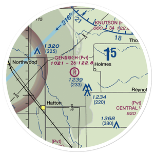 Gensrich Airport (ND20) VFR Sectional Sticker (20 mile)