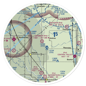 Gensrich Airport (ND20) VFR Sectional Sticker (30 mile)