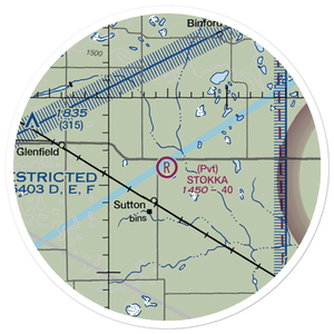Stokka Airport (ND19) VFR Sectional Sticker (20 mile)