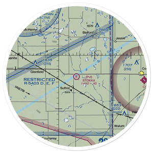 Stokka Airport (ND19) VFR Sectional Sticker (30 mile)
