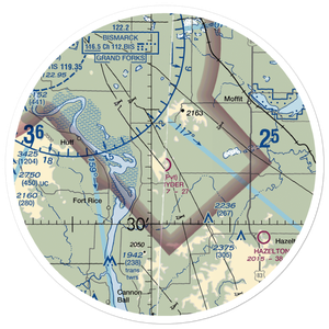 Snyders Airport (ND12) VFR Sectional Sticker (30 mile)