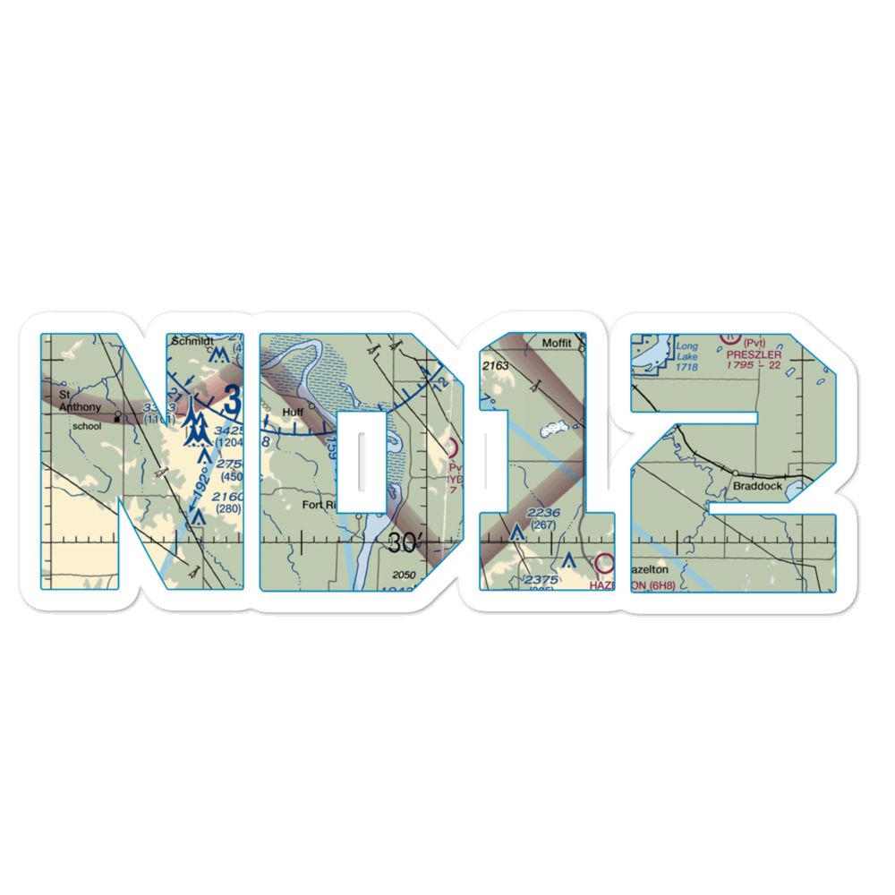 Snyders Airport (ND12) VFR Sectional Sticker 