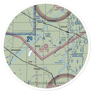 Bryn Airport (ND09) VFR Sectional Sticker (30 mile)