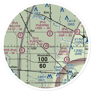 Punton Private Airport (ND07) VFR Sectional Sticker (20 mile)