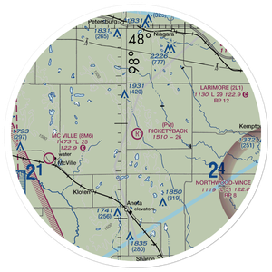 Ricketyback Field (ND02) VFR Sectional Sticker (30 mile)