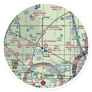 Nelson Airport (ND01) VFR Sectional Sticker (30 mile)