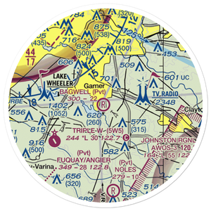 Bagwell Airport (NC99) VFR Sectional Sticker (20 mile)