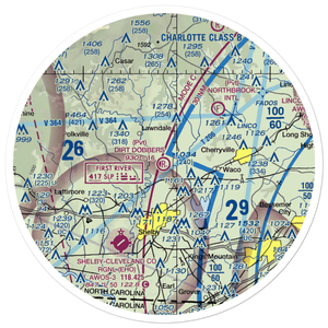 Dirt Dobber's Grass Strip (NC97) VFR Sectional Sticker (30 mile)