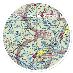 South River Airport (NC93) VFR Sectional Sticker (30 mile)