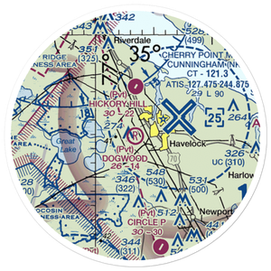 Dogwood Farm Airport (NC87) VFR Sectional Sticker (20 mile)