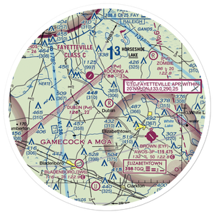 Dublin Field (NC82) VFR Sectional Sticker (30 mile)