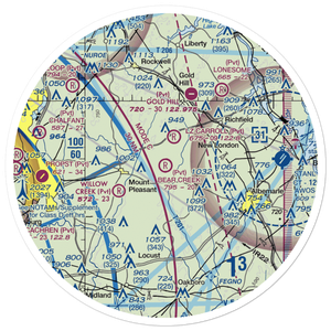 Bear Creek Airport (NC79) VFR Sectional Sticker (30 mile)