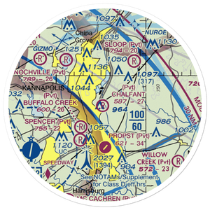 Chalfant Airport (NC77) VFR Sectional Sticker (20 mile)