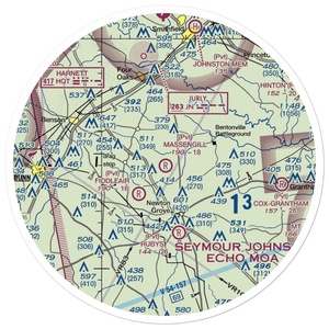 Massengill Airport (NC76) VFR Sectional Sticker (30 mile)