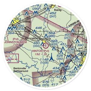 Hinton Field (NC72) VFR Sectional Sticker (20 mile)