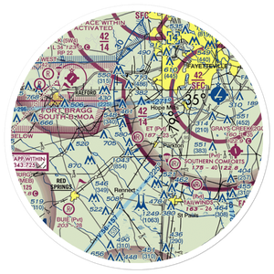 E T Field (NC71) VFR Sectional Sticker (30 mile)