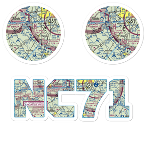 E T Field (NC71) VFR Sectional Sticker Pack