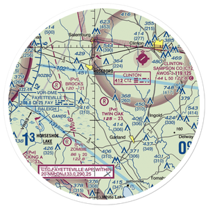 Twin Oak Airport (NC69) VFR Sectional Sticker (30 mile)