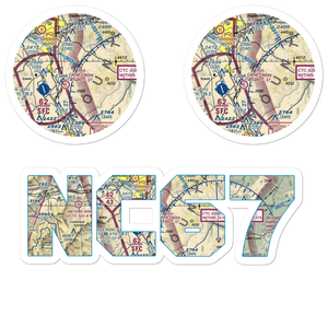 Six Oaks Airport (NC67) VFR Sectional Sticker Pack