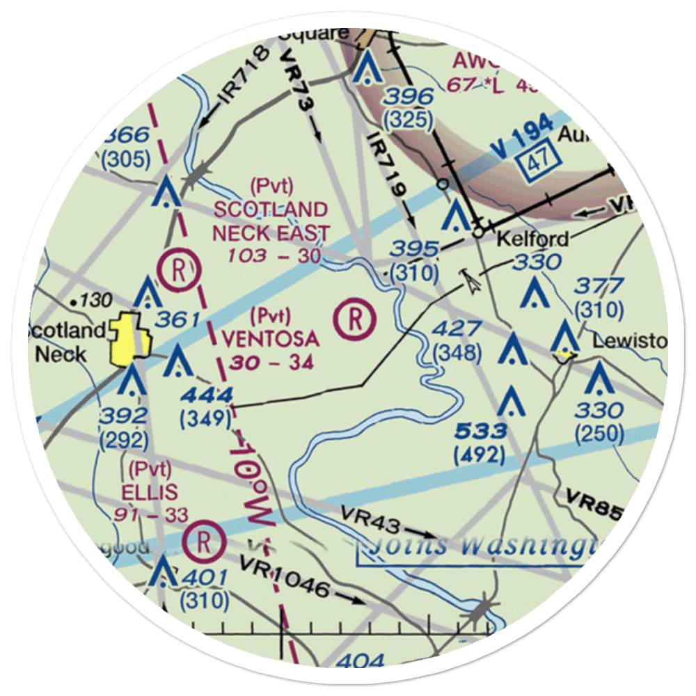 Ventosa Plantation Airport (NC66) VFR Sectional Sticker (20 mile) 