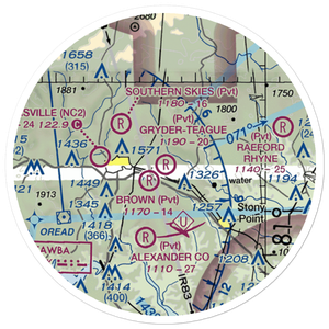 Gryder-Teague Airport (NC58) VFR Sectional Sticker (20 mile)