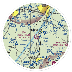 Deer Run Airport (NC56) VFR Sectional Sticker (20 mile)