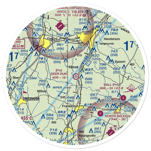 Deer Run Airport (NC56) VFR Sectional Sticker (30 mile)