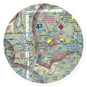Silver Creek Airport (NC52) VFR Sectional Sticker (30 mile)