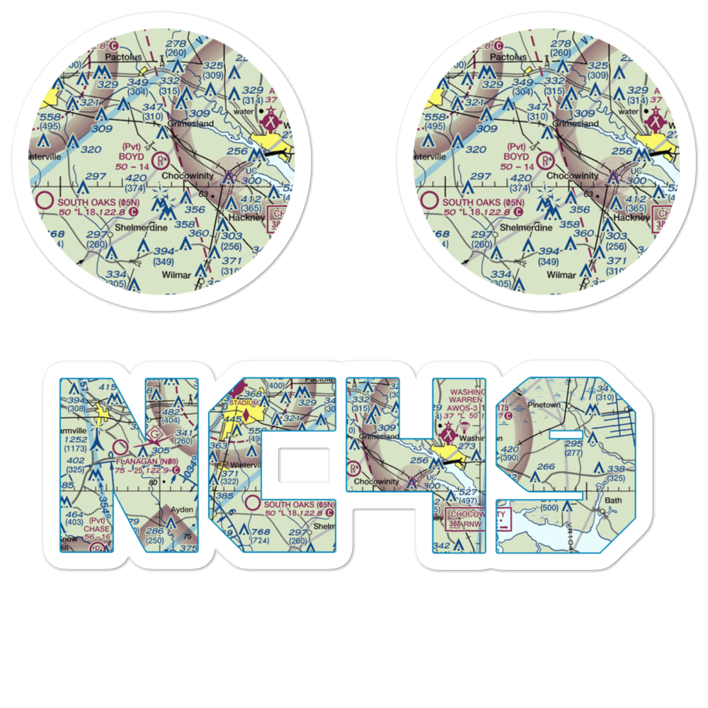 Boyd Field (NC49) VFR Sectional Sticker Pack 