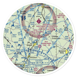 Enfield-Shearin Airport (NC45) VFR Sectional Sticker (30 mile)