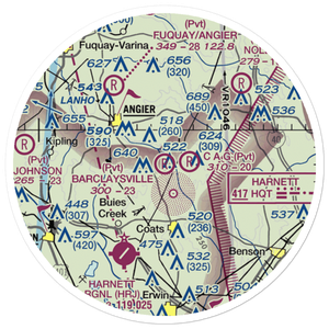 Barclaysville Field (NC44) VFR Sectional Sticker (20 mile)