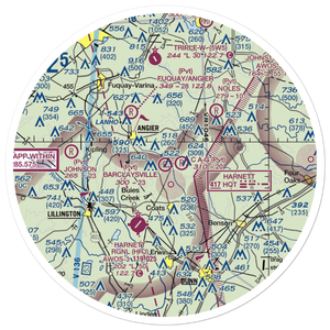 Barclaysville Field (NC44) VFR Sectional Sticker (30 mile)