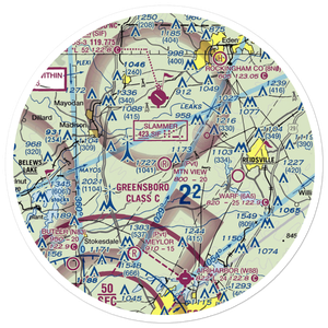 Mountain View Aerodrome (NC37) VFR Sectional Sticker (30 mile)