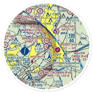 Spencer Airport (NC35) VFR Sectional Sticker (20 mile)