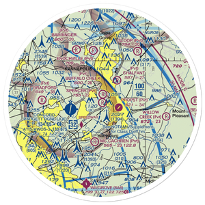 Spencer Airport (NC35) VFR Sectional Sticker (30 mile)