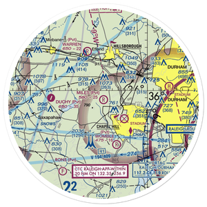 Miles Airport (NC34) VFR Sectional Sticker (30 mile)