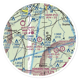 Quiet Acres Airport (NC31) VFR Sectional Sticker (20 mile)