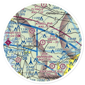 Miller Air Park (NC30) VFR Sectional Sticker (20 mile)