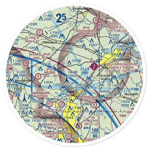 Bradley Field (NC29) VFR Sectional Sticker (30 mile)