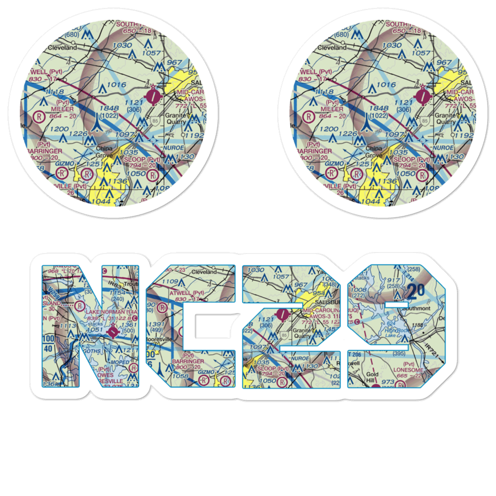 Bradley Field (NC29) VFR Sectional Sticker Pack 