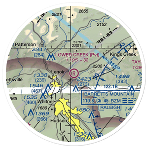 Lower Creek Airport (NC27) VFR Sectional Sticker (20 mile)