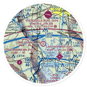 Long Island Airpark (NC26) VFR Sectional Sticker (20 mile)