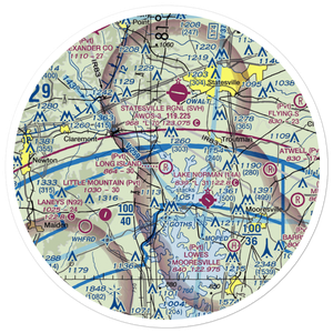 Long Island Airpark (NC26) VFR Sectional Sticker (30 mile)