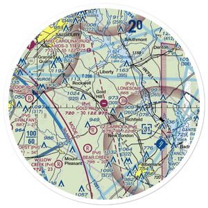 Gold Hill Airport (NC25) VFR Sectional Sticker (30 mile)